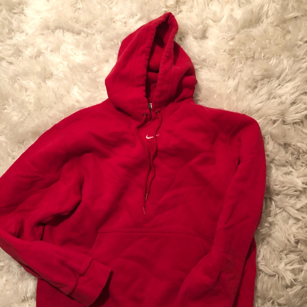 Red Nike hoodie